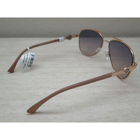 Jessica Simpson J5759-RGDND Rose Gold Aviator Sunglasses Nude Ear Piece - Picture 6 of 8